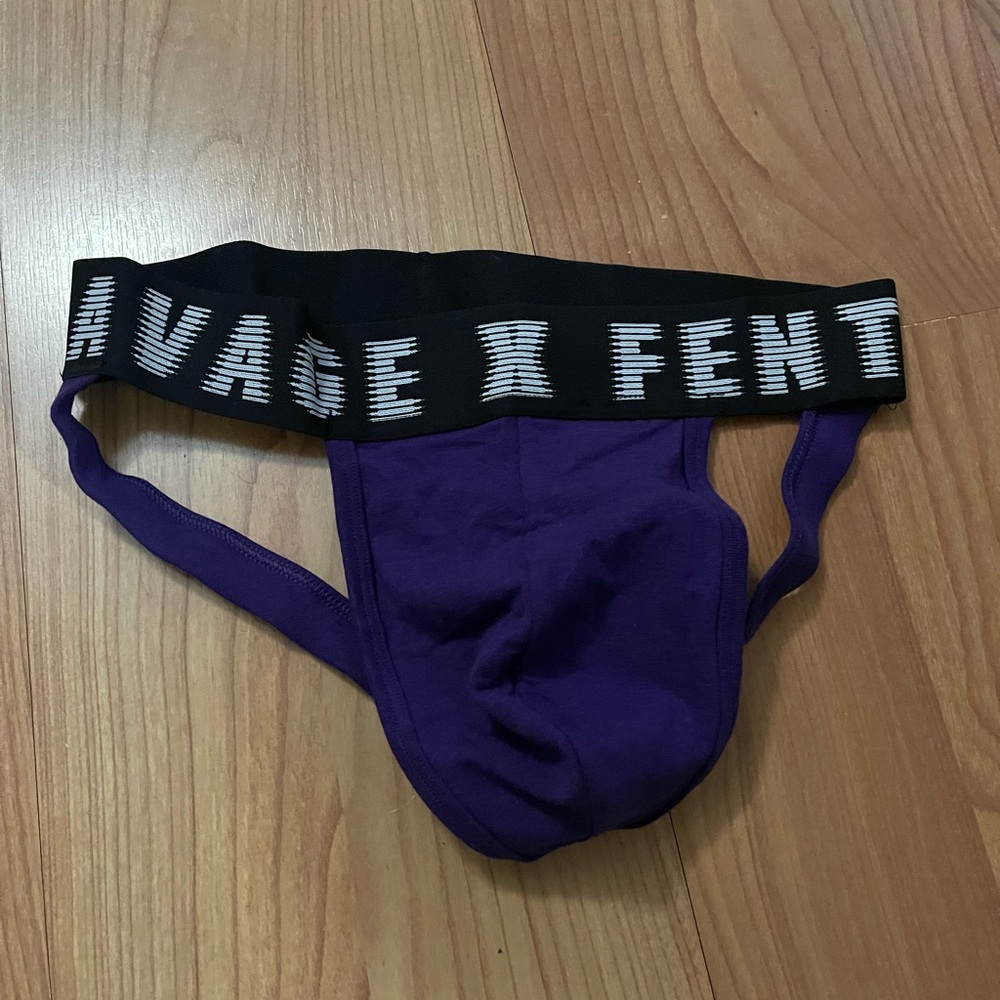 Savage X Fenty Black and Purple Jockstrap